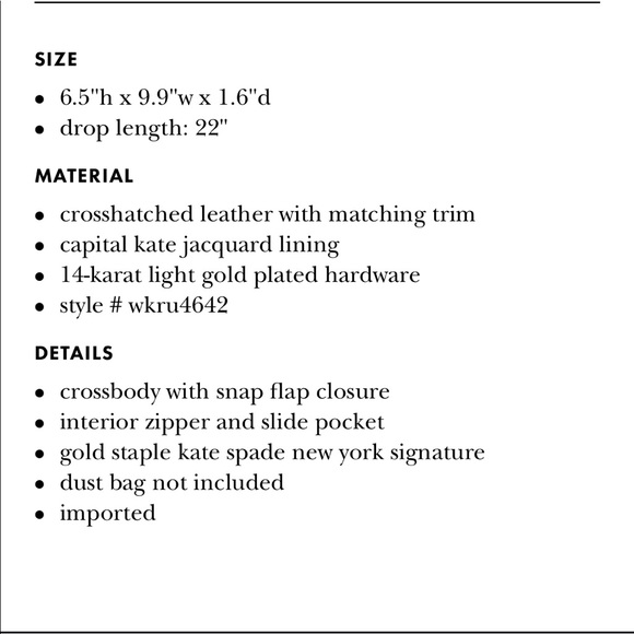 nwt kate spade tilden place alek - Picture 5 of 5